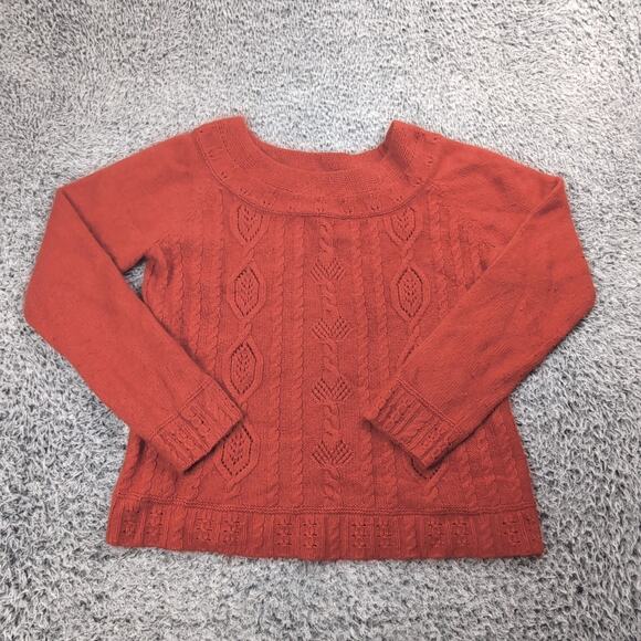 Eagles Eye Sweaters - Eagles Eye Sweater Women Large Petite Bronze Wool Blend Mom Casual Pullover